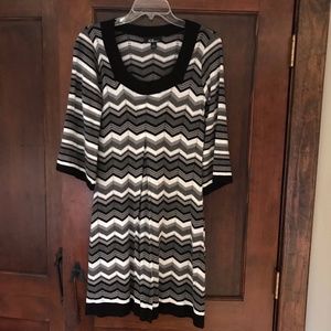 AGB knit chevron dress